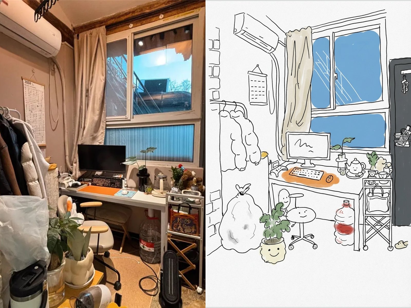 わたしのざつな日々:写真とAIスタンプの比較